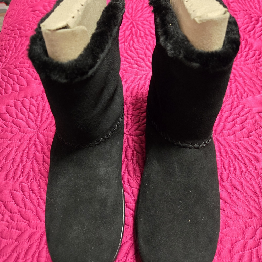 FITFLOP Black Winter Boots with Faux Fur